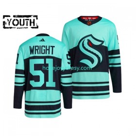 Dětské Hokejový Dres Seattle Kraken SHANE WRIGHT 51Adidas 2022-2023 Reverse Retro Modrý Authentic